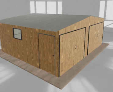 Garaż blaszany dwustanowiskowy 6x5m Drewnopodobny Outlet