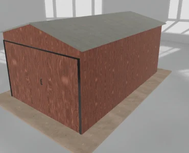 Garaż blaszany jednostanowiskowy 3x5m Drewnopodobny Outlet