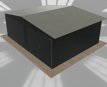 Garaż blaszany dwustanowiskowy 6x5m Grafit Outlet