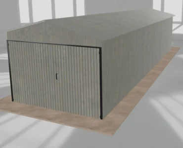 Garaż blaszany jednostanowiskowy 3x10m Ocynk Outlet