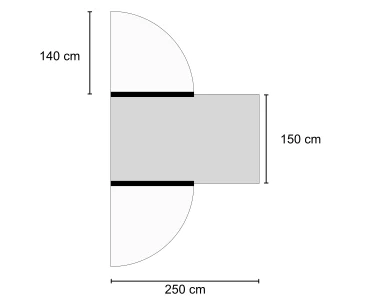 Wiata śmietnikowa 2.5x1.5m Grafit Outlet
