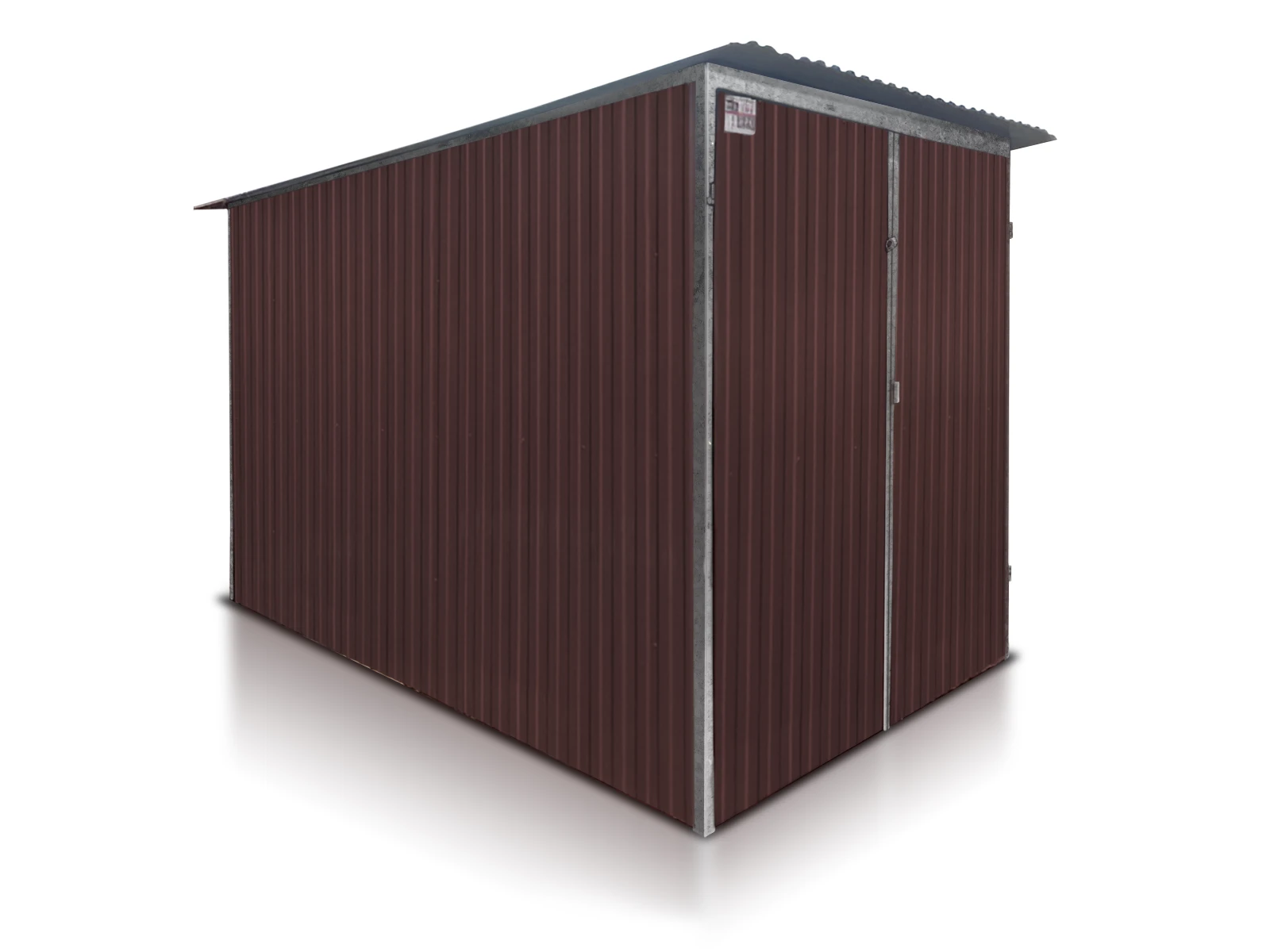 garaz blaszany 2x3m ciemny braz blaszak