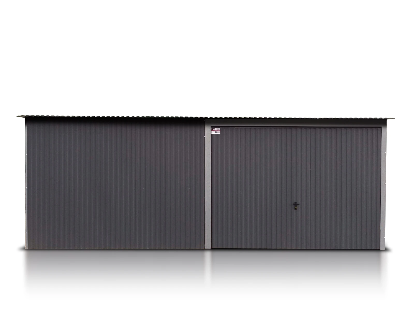 garaz blaszany jednostanowiskowy 6x5 m grafit