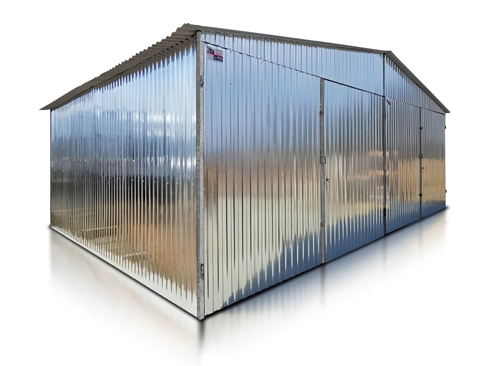 garaz blaszany dwustanowiskowy 6x6 m
