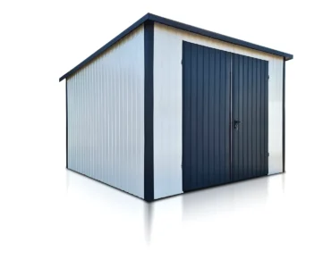 Garaż blaszany blaszak 3x3m biały brama grafit