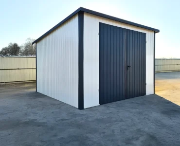 Garaż blaszany blaszak 3x3m biały brama grafit