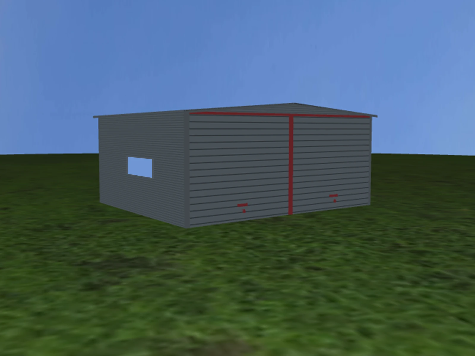 Garaz Blaszany Dwustanowiskowy Dwuspadowy 6X5 M