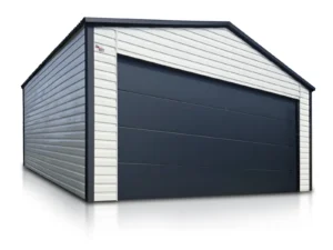 garaz blaszany pojedynczy 6x5 8m dwuspadowy
