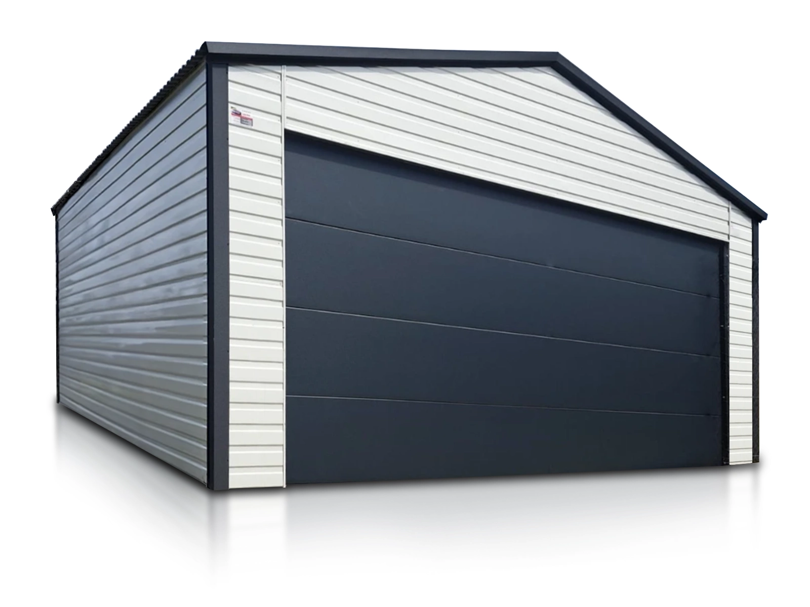 Garaz Blaszany Pojedynczy 6X5 8M Dwuspadowy