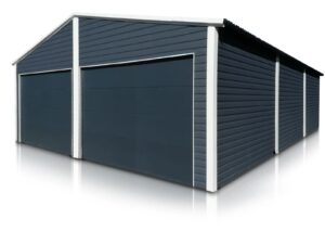 garaz dwustanowiskowy 7x9m dach dwuspadowy