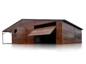 garaz z wiata drewnopodobny 11x7 m