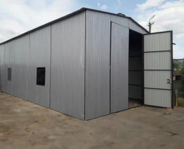 Hala 7x10 m - Dach dwuspadowy, Brama dwuskrzydłowa