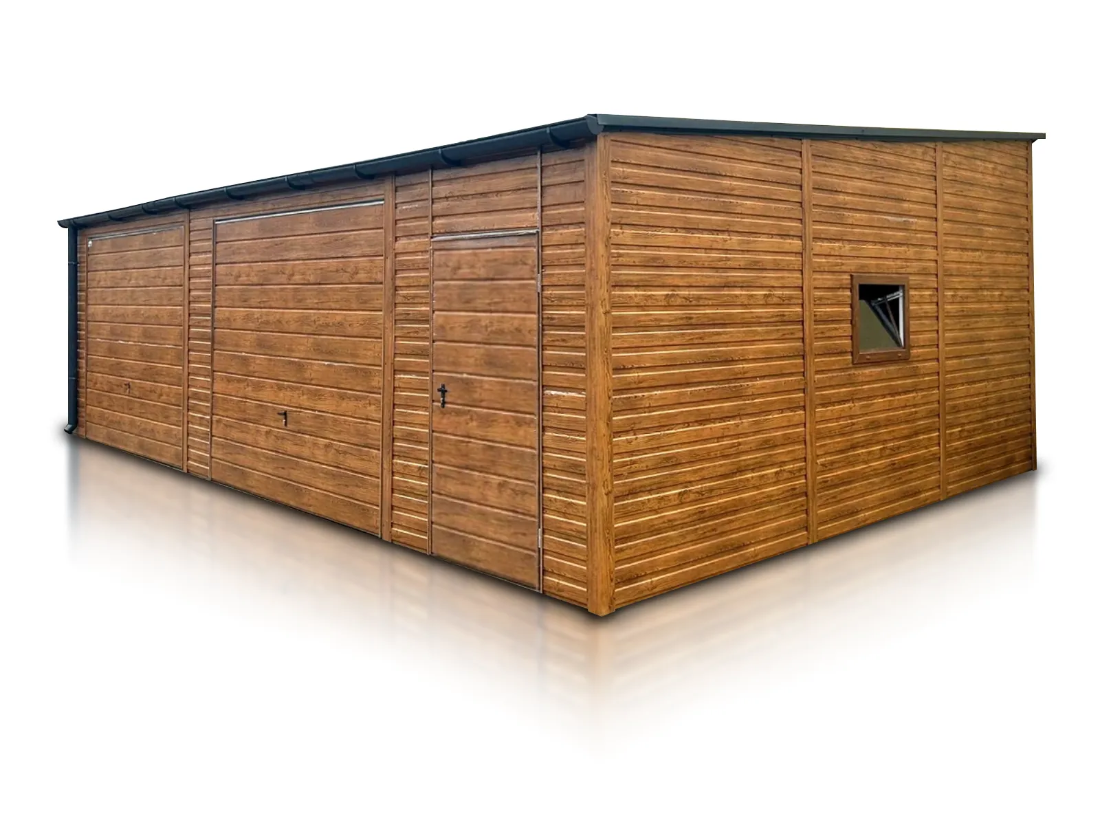 Garaz Blaszany 9X6 Nowoczesne Garaze Drewnopodobne