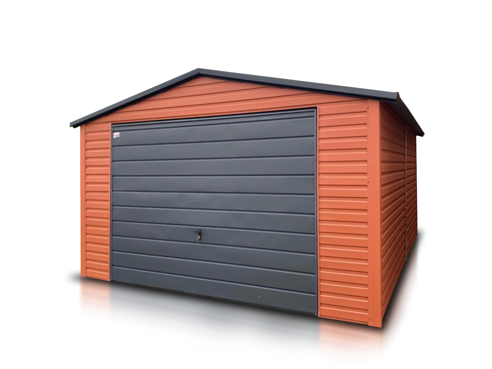 Garaz Blaszany Pojedynczy 4X5M Jasny Braz