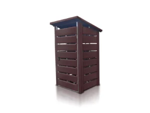 wiata smietnikowa 1x1 m dach jednospadowy ciemny braz ii gat