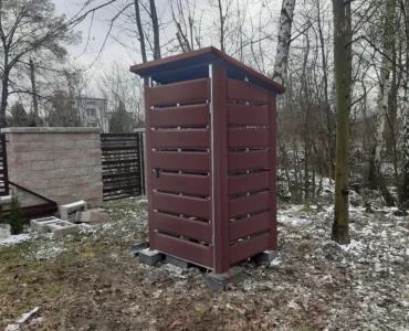 Wiata Śmietnikowa 1x1 m - Dach jednospadowy  II gat.