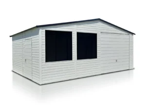 garaz blaszany jednostanowiskowy 5x5 m szara biel