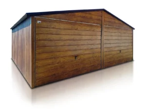 garaz blaszany dwustanowiskowy 6x5 m brama uchylna