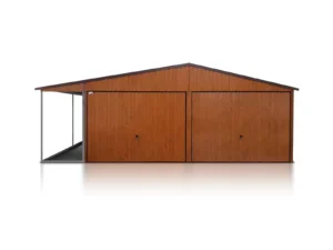 garaz blaszany dwustanowiskowy 6x5 m wiata 2m