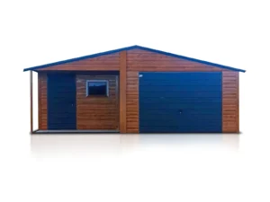 garaz dwustanowiskowy 7x8 m dach dwuspadowy brama