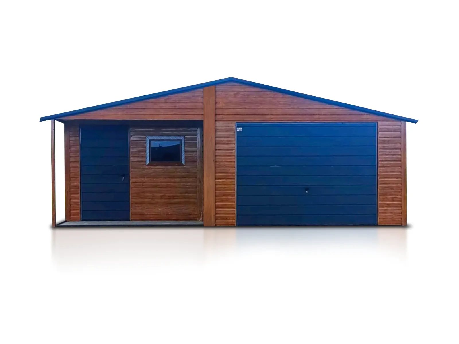 Garaz Dwustanowiskowy 7X8 M Dach Dwuspadowy Brama