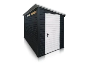 garaz blaszany 2x4 m dach jednospadowy grafit