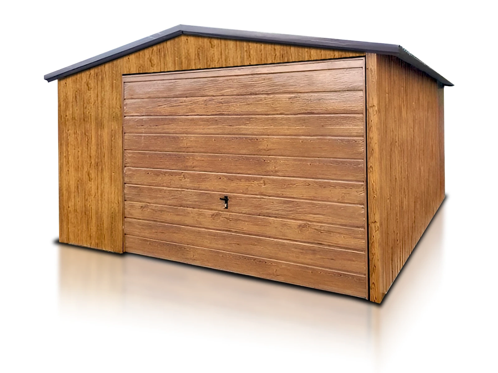 Garaz Jednostanowiskowy 4X5 Dwuspadowy Drewnopodobny