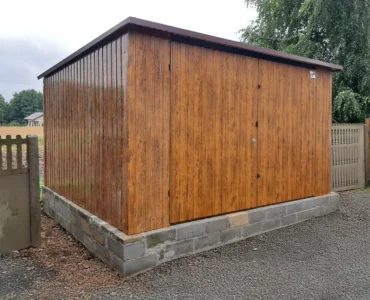 Garaże Drewnopodobne 21 Nowoczesne garaże garaże blaszane garaż blaszany 4x3