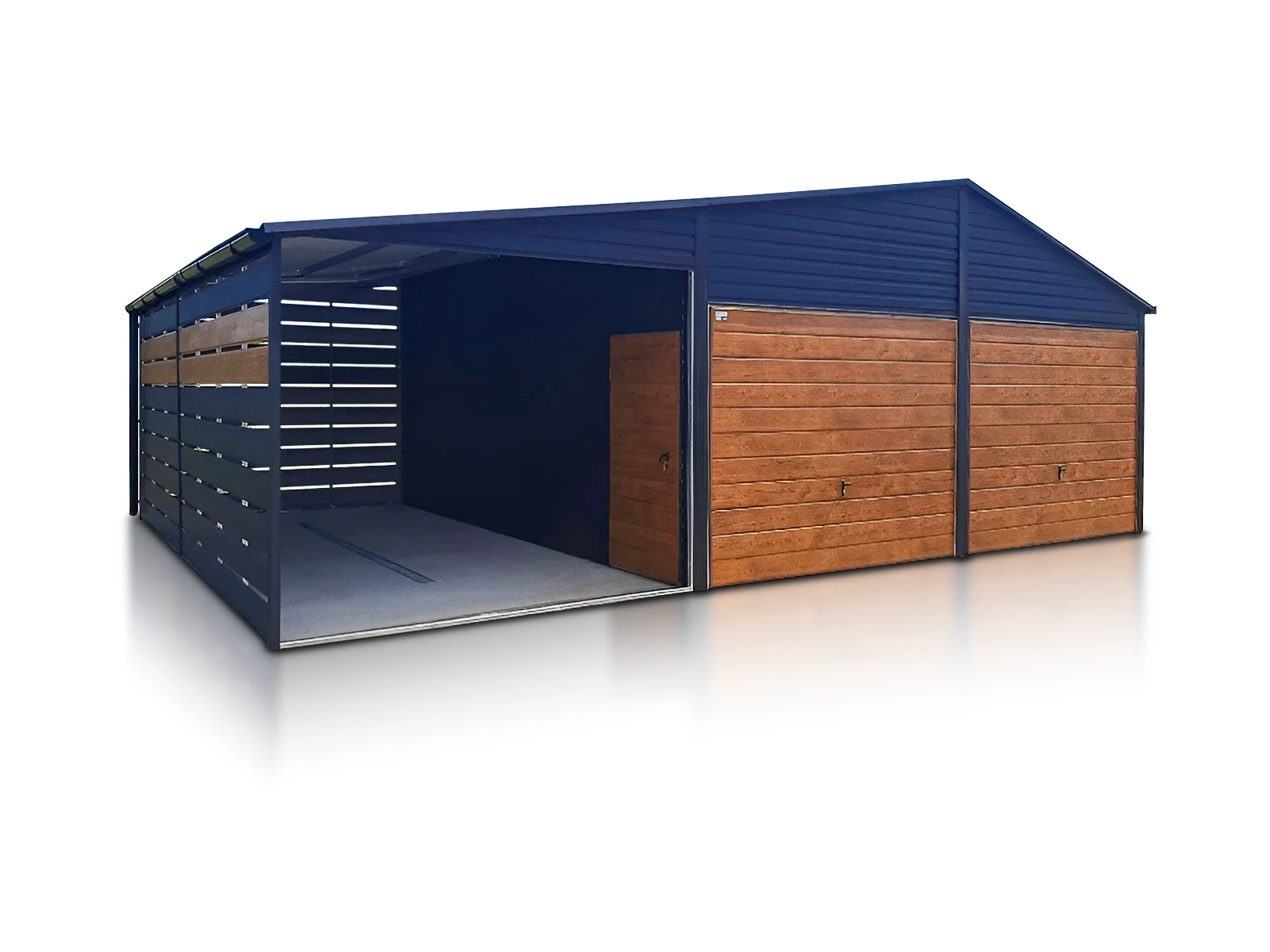 Garaz Blaszany Dwustanowiskowy 6X5M Grafit