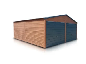 garaz dwustanowiskowy 6x6 m drewnopodobny 2