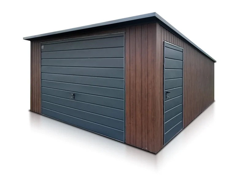 Garaż jednostanowiskowy 4x6 m Dach jednospadowy