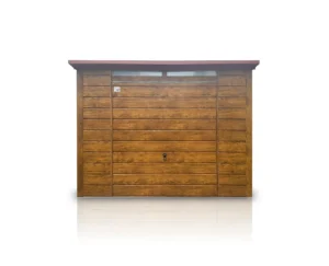 garaz blaszany 3x3 m jednospadowy brama uchylna