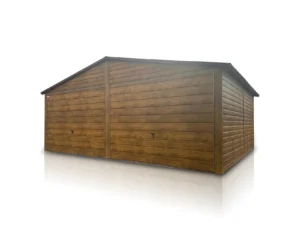 garaz dwustanowiskowy 6x6 m drewnopodobny