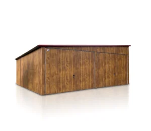 garaz podwojny 6x5m dwustanowiskowy drewnopodobny