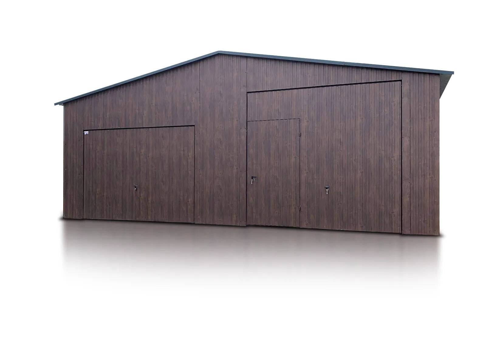 Garaz Dwustanowiskowy 8X6 M Dach Dwuspadowy Brama