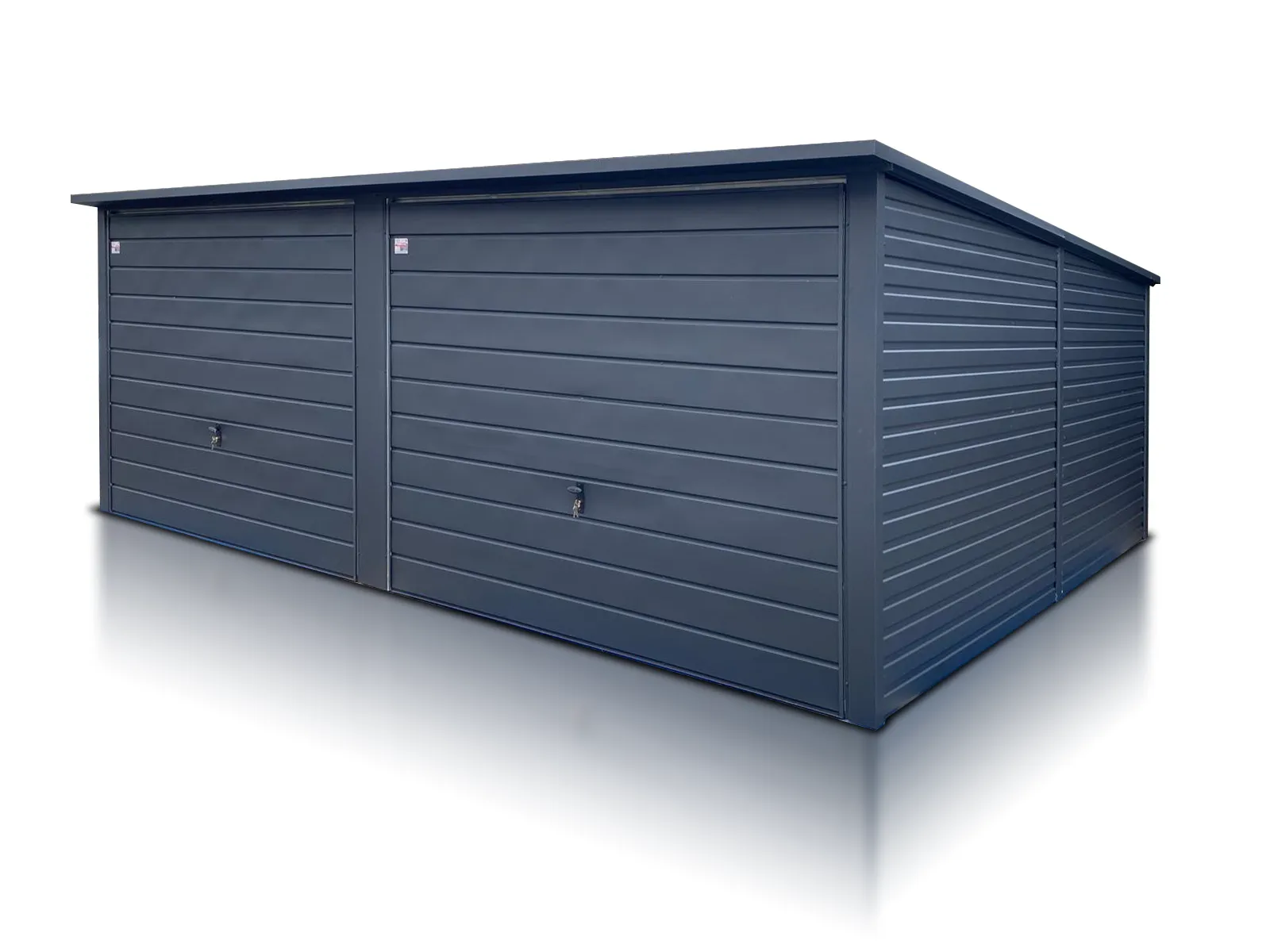 garaz blaszany 6 30x5 m dwustanowiskowy grafit