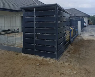 Wiata śmietnikowa 1.5x2 m - Dach jednospadowy II gat.