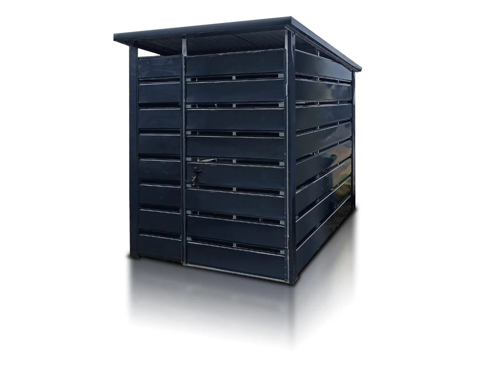 wiata smietnikowa 1 5x2 dach jednospadowy grafit ii gat