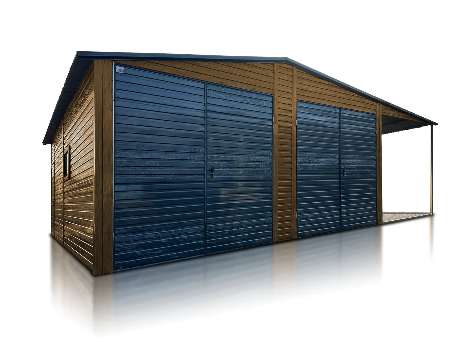 garaz dwustanowiskowy 7x5 m wiata 3m