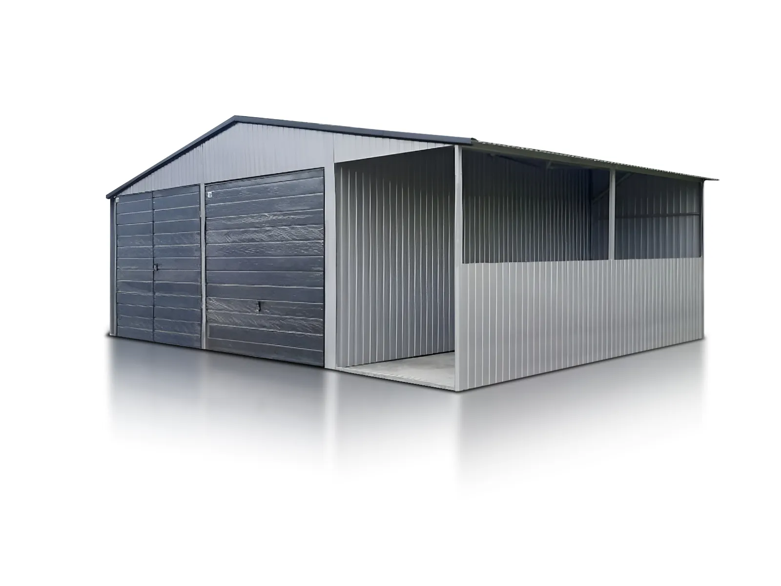 garaz dwustanowiskowy 6x5 m wiata 2 m