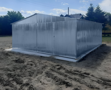 Garaż dwustanowiskowy 6x5 m ocynk