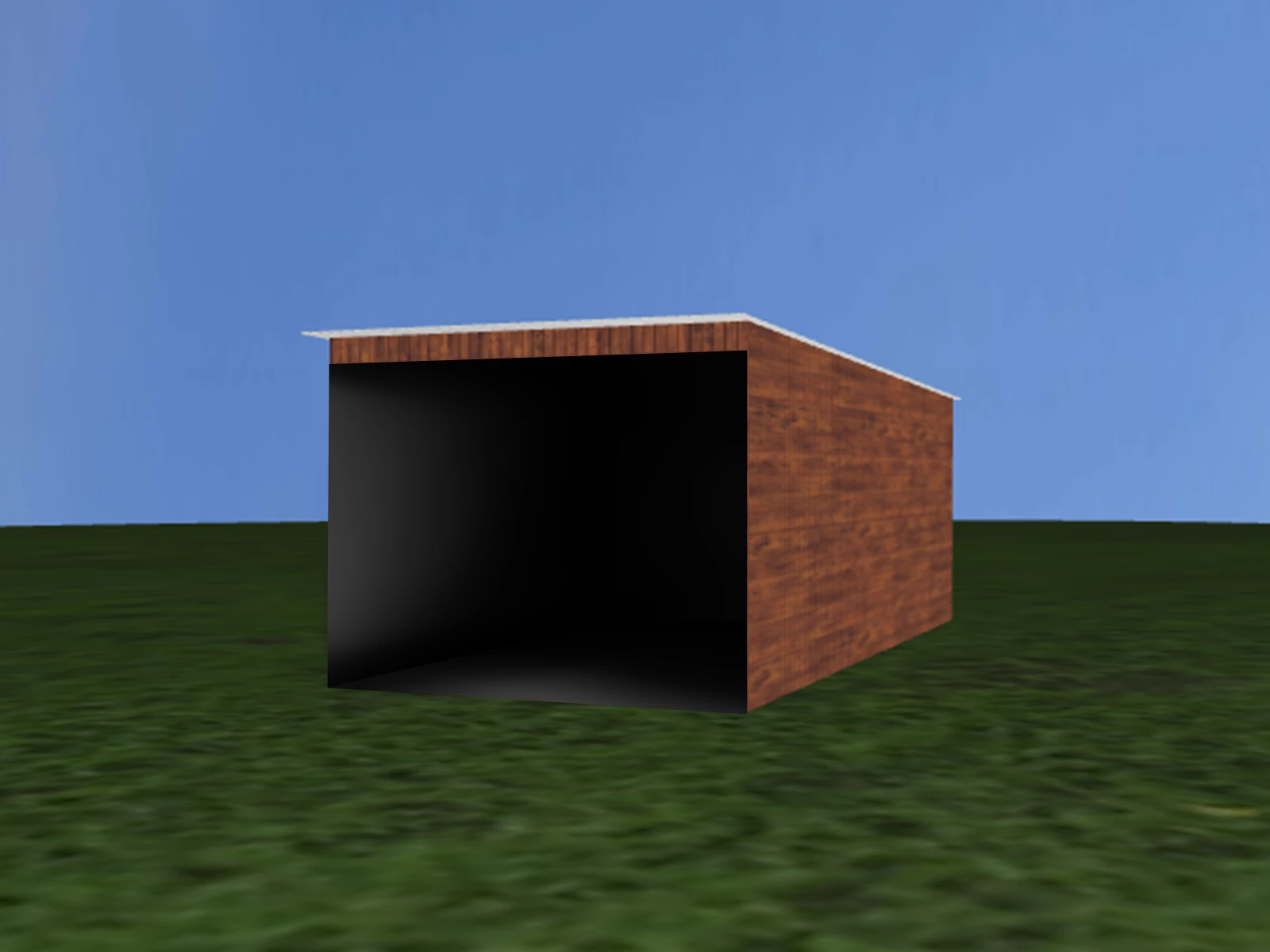 garaz blaszany jednostanowiskowy 3x6 m dach jednospadowy orz