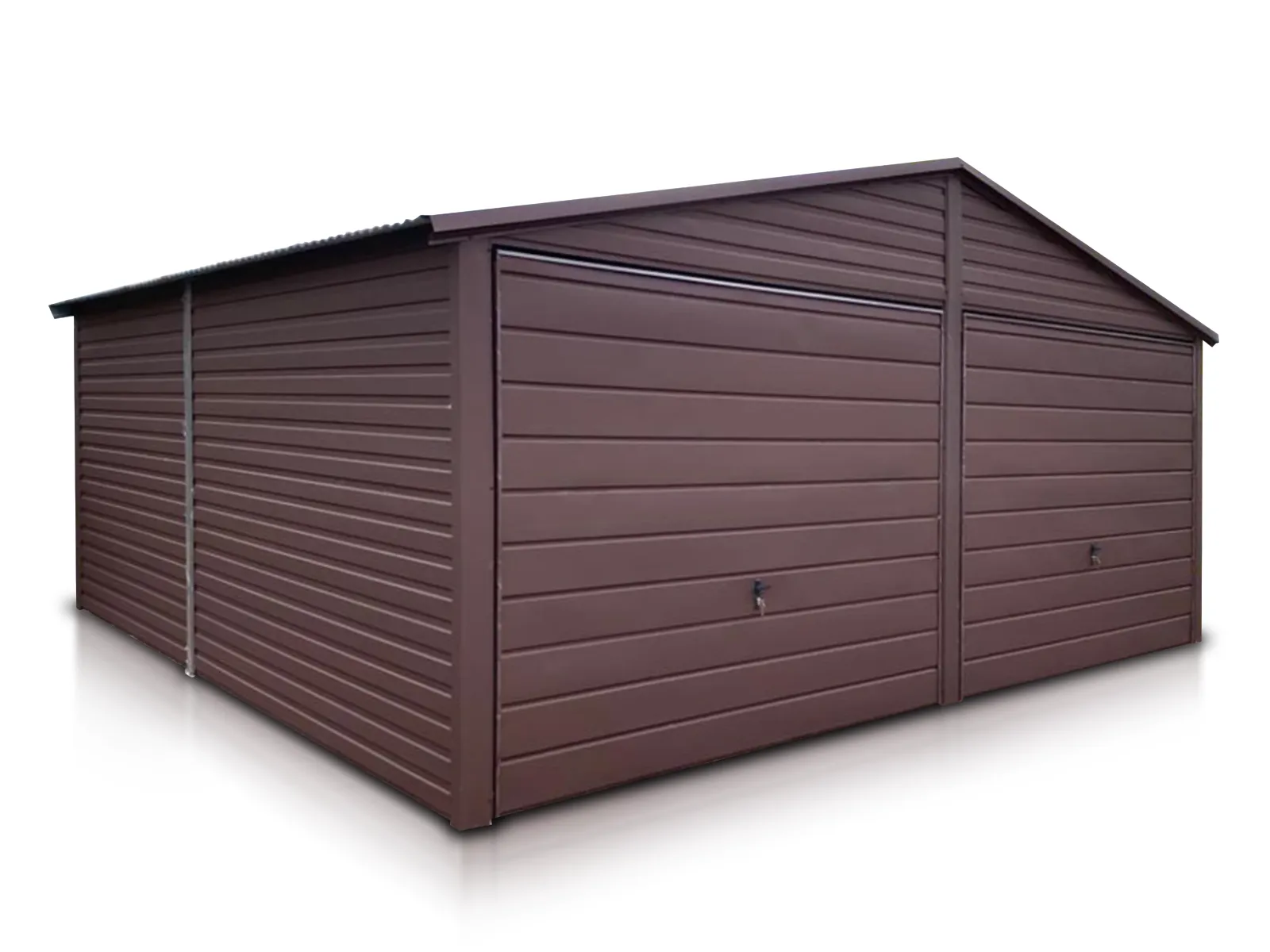nowoczesny garaz blaszany dwustanowiskowy 6x6 m