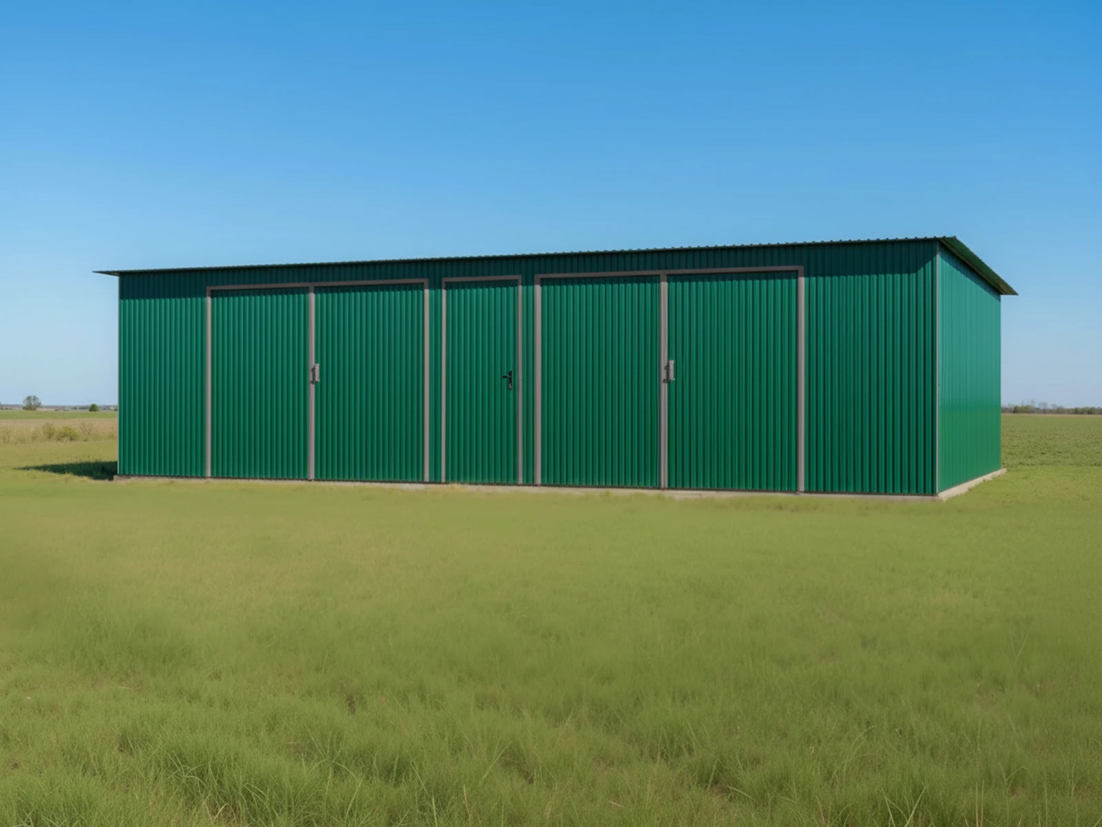 Garaż blaszany 10×6 m dwustanowiskowy 348 z tłem 2