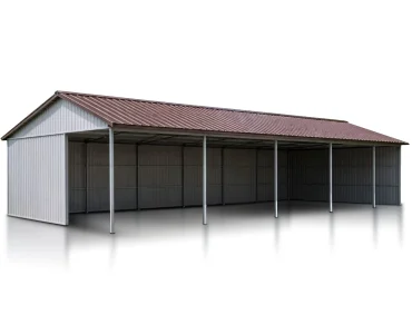 Wiata stalowa 50x10 m dach dwuspadowy