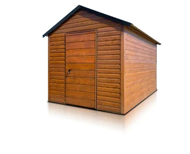 Domek narzędziowy 2.5x3m Dach dwuspadowy Jasny Orzech