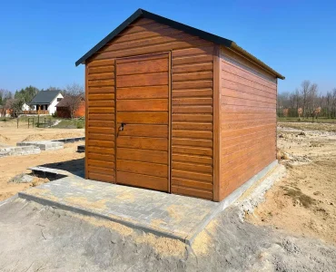 Domek narzędziowy 2.5x3m Dach dwuspadowy Jasny Orzech