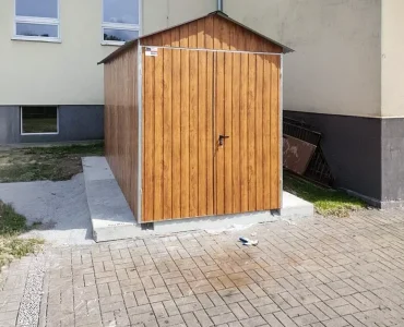 Domek narzędziowy 2x3 m Dach dwuspadowy Jasny Orzech