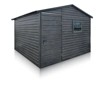 Domek narzędziowy 3x4.5 m Drewnopodobny Grafit