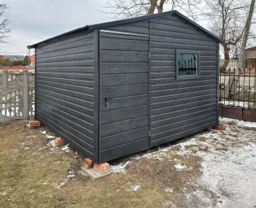 Domek narzędziowy 3x4.5 m Drewnopodobny Grafit